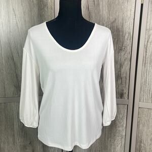 Premise soft 3/4 sleeve poly/spandex blouse women's S